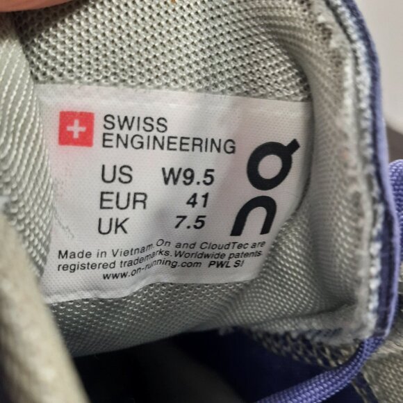 On Cloud X Womens Size 9.5 Shoes Lavender Ice Athletic Running Sneakers - Picture 10 of 10